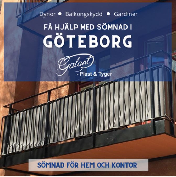 Få hjälp med sömnad i Göteborg Balkong